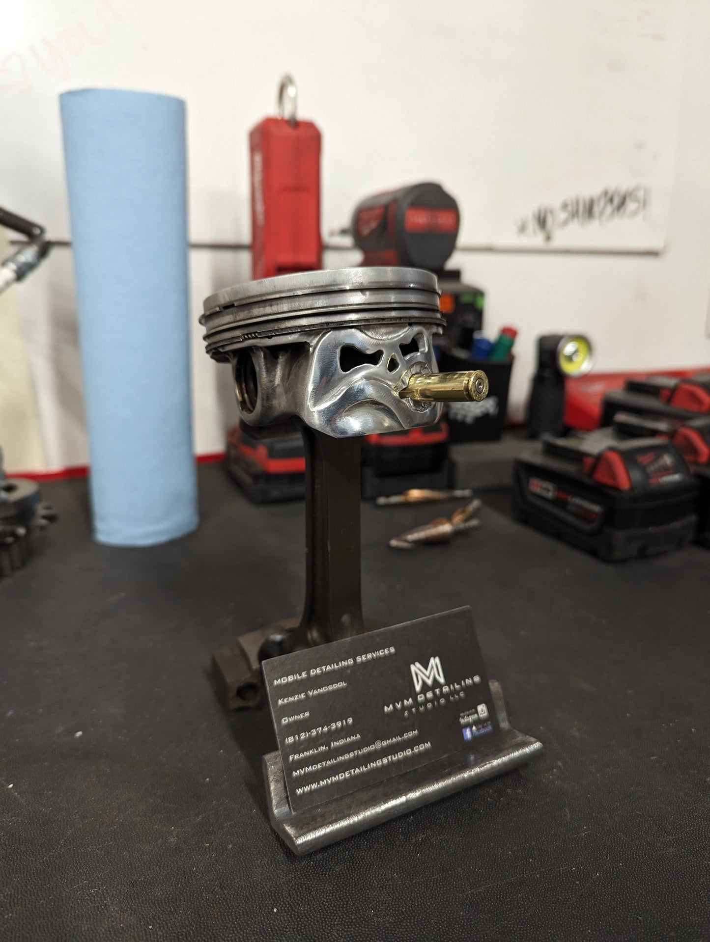 Business Card Holder Piston Guy